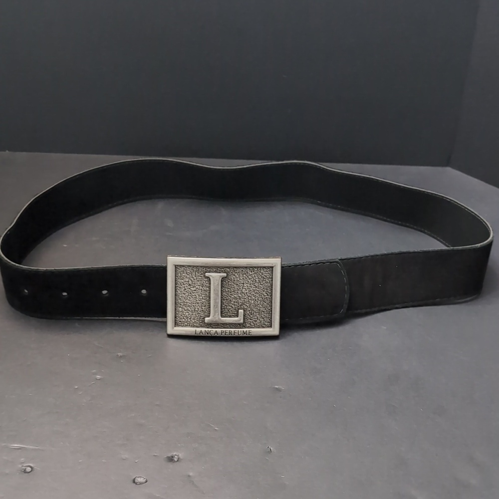 Lanca Perfume Women's Black Belt with Silver Toned Buckle.